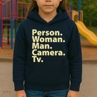 Trump Cognitive Test Person Woman Man Camera TV Kids Hoodie thumb 3