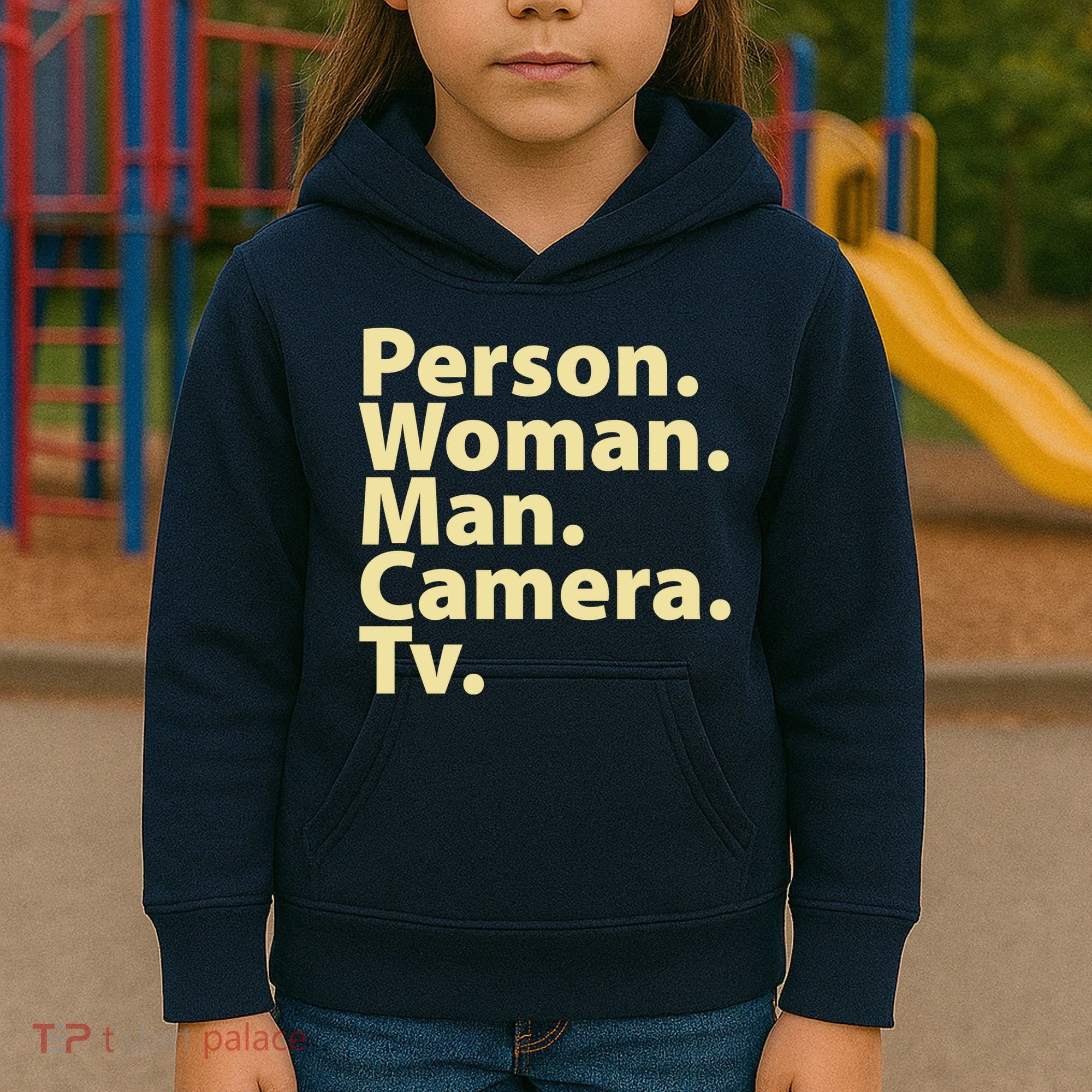 Trump Cognitive Test Person Woman Man Camera TV Kids Hoodie