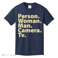 Trump Cognitive Test Person Woman Man Camera TV Kids T-Shirt thumb 0