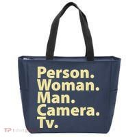 Trump Cognitive Test Person Woman Man Camera TV Tote Bag thumb 0