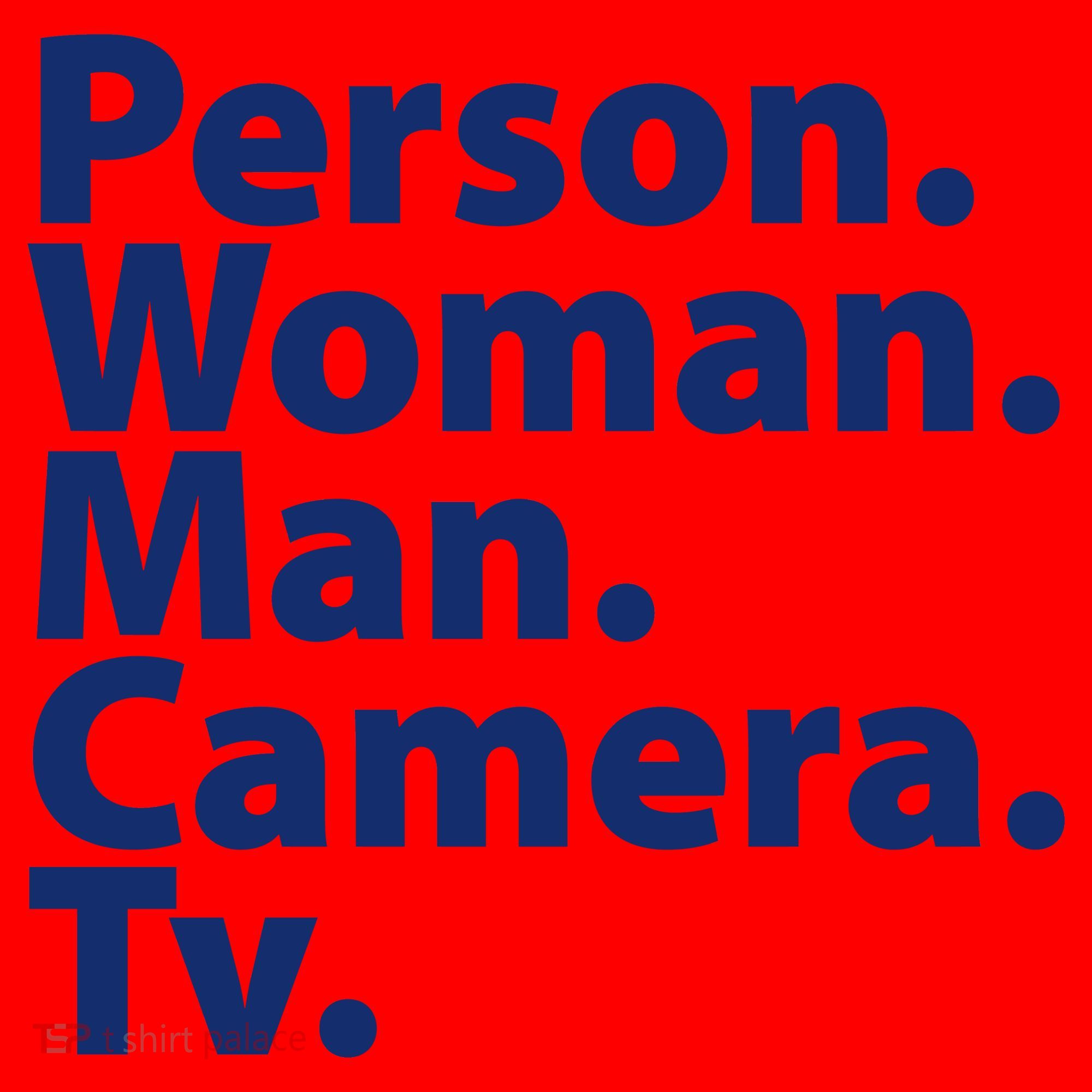 Trump Cognitive Test Person Woman Man Camera TV Santa Hat