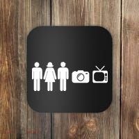 Trump Cognitive Test Person Woman Man Camera TV Funny Coaster thumb 0