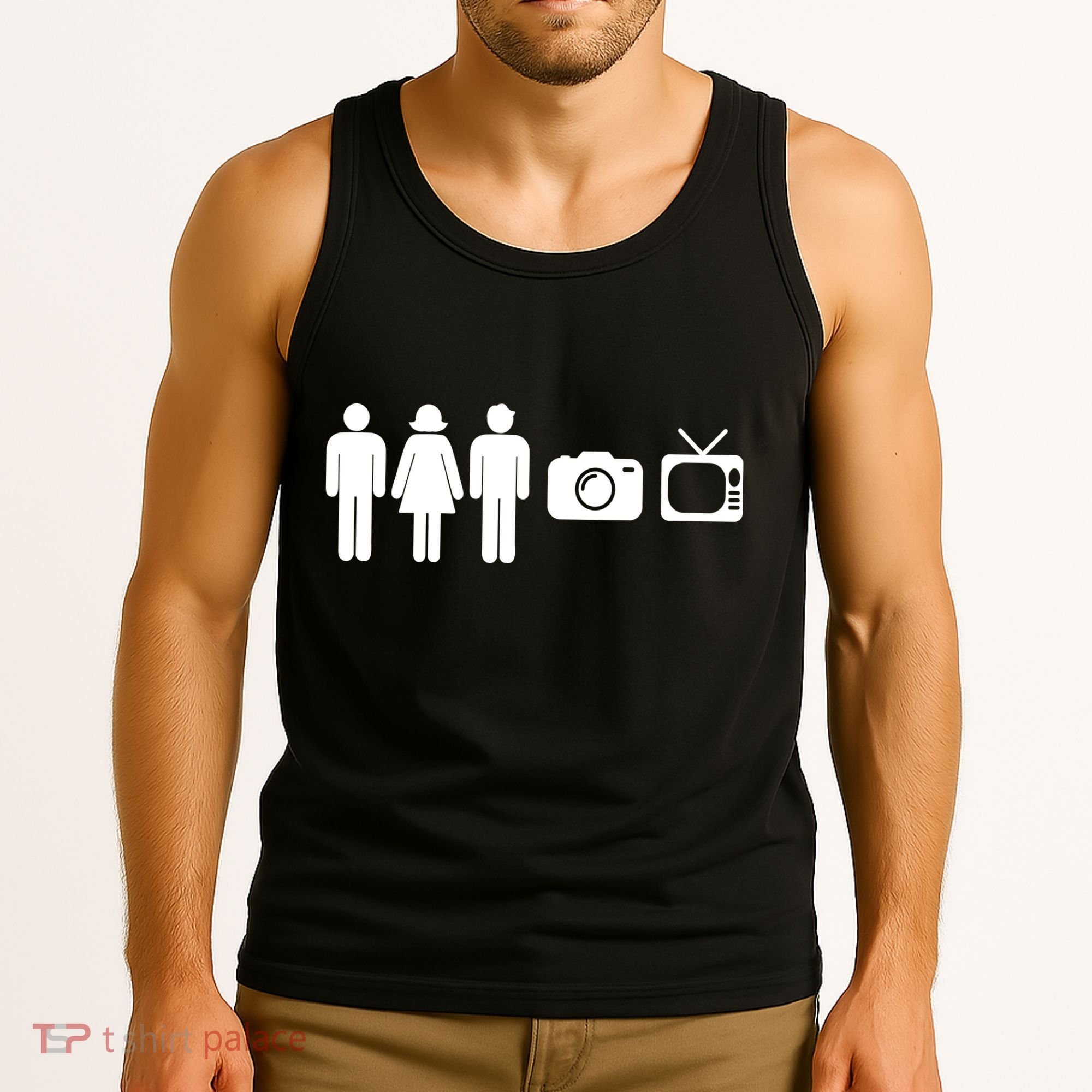 Trump Cognitive Test Person Woman Man Camera TV Funny Tank Top