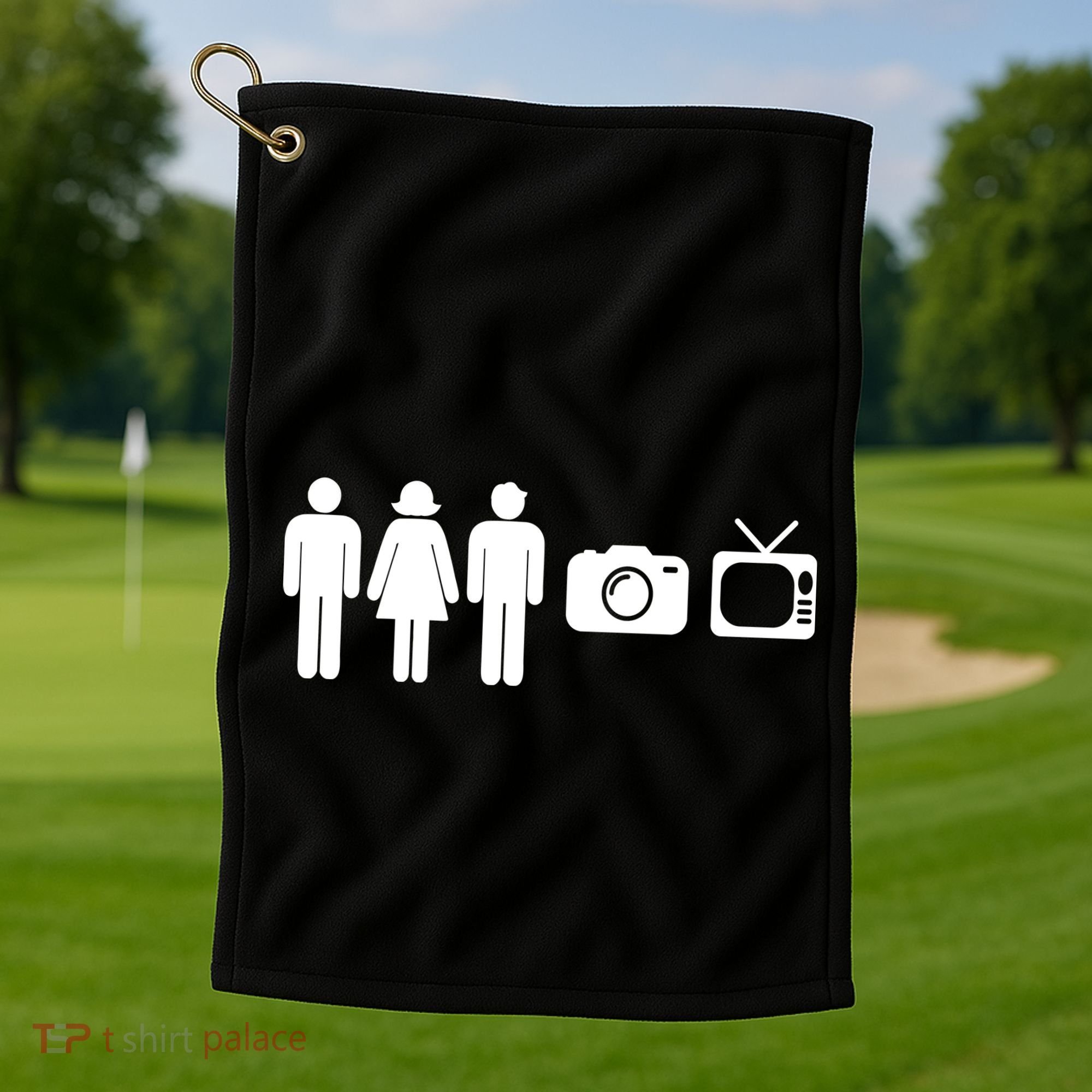 Trump Cognitive Test Person Woman Man Camera TV Funny Golf Towel