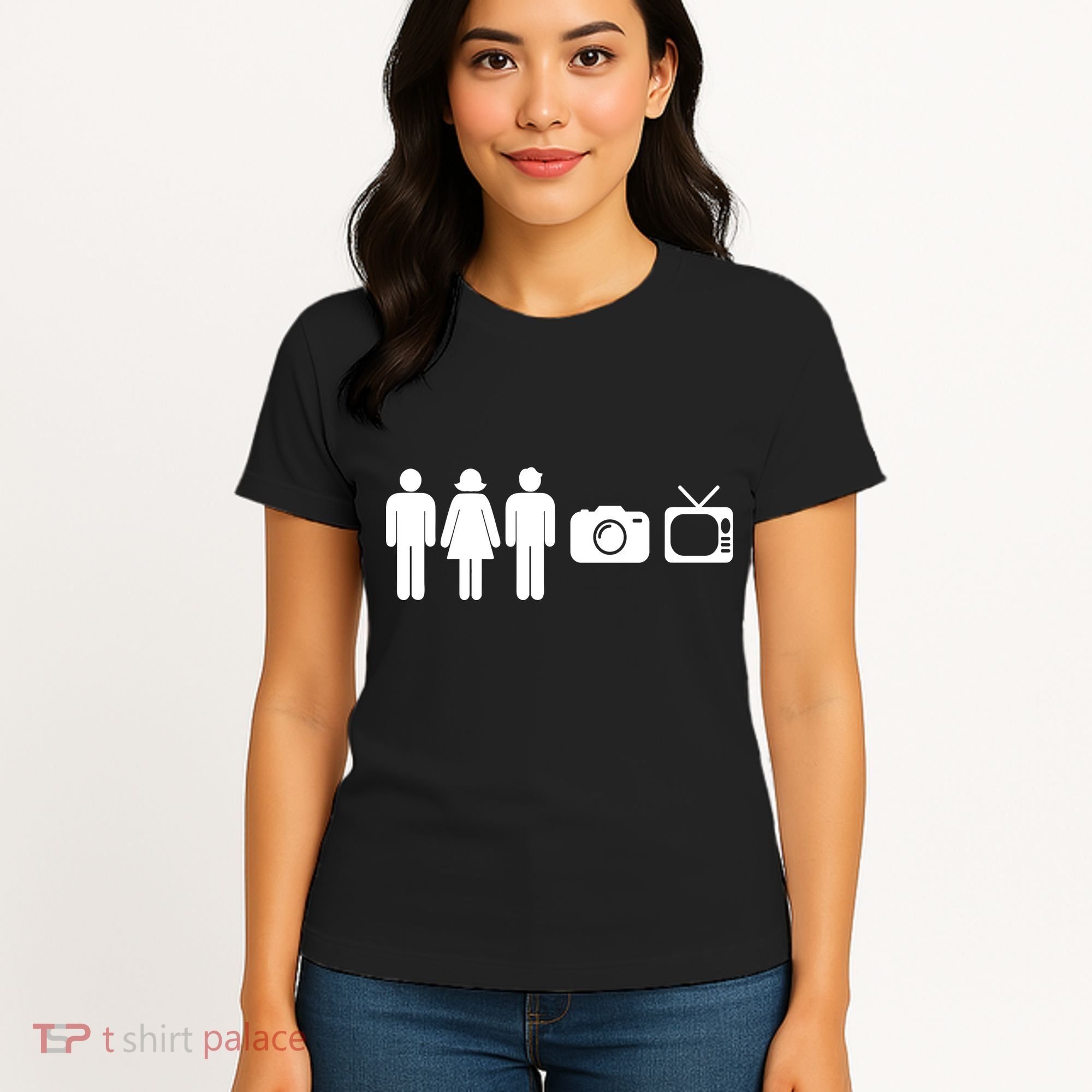 Trump Cognitive Test Person Woman Man Camera TV Funny Women's T-Shirt
