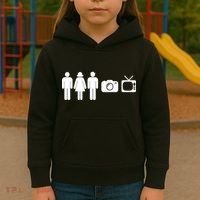 Trump Cognitive Test Person Woman Man Camera TV Funny Kids Hoodie thumb 3