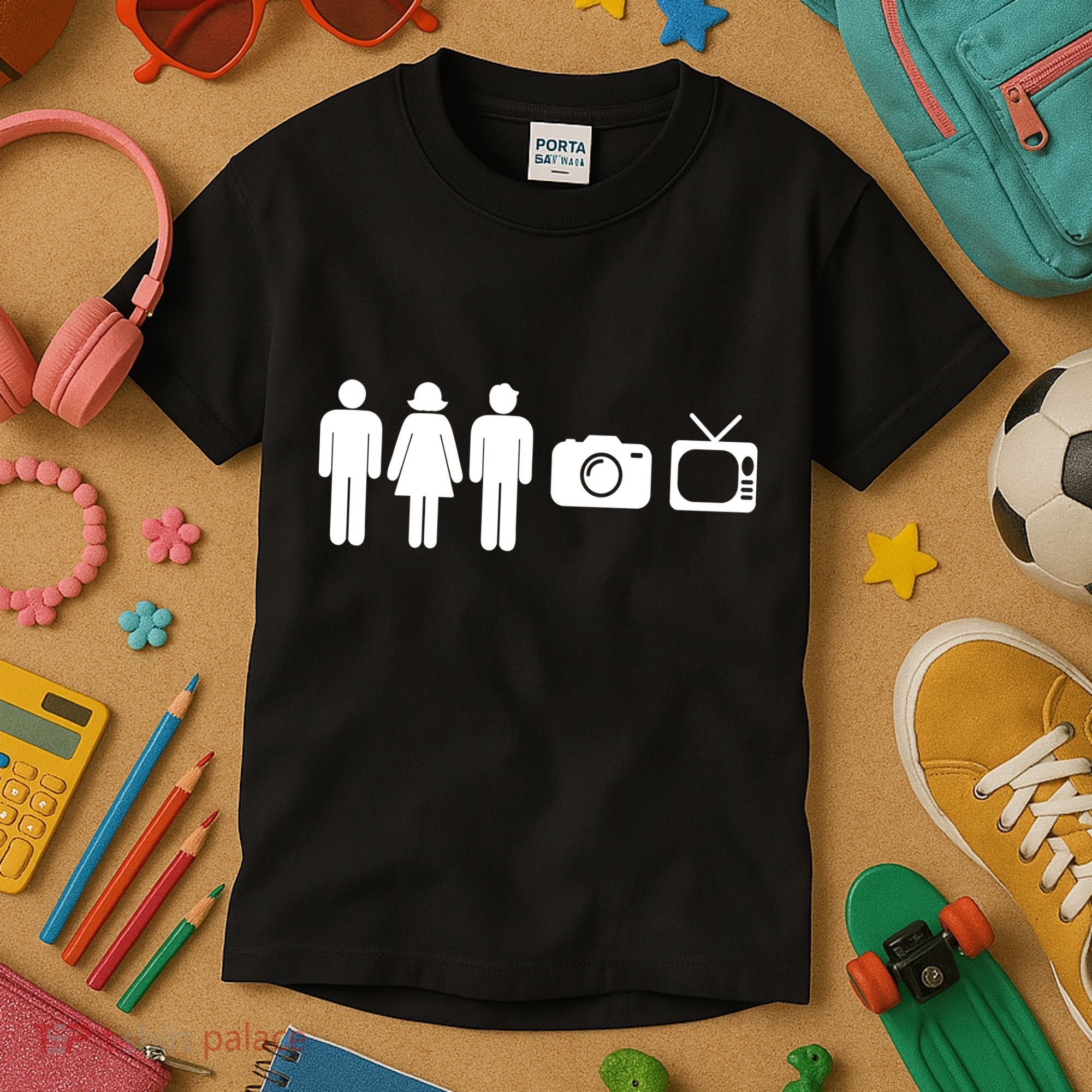 Trump Cognitive Test Person Woman Man Camera TV Funny Kids T-Shirt