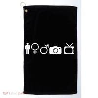 Trump Cognitive Test Symbols Golf Towel thumb 0