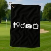 Trump Cognitive Test Symbols Golf Towel thumb 1