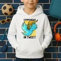 Trump Commander In Tweet Kids Hoodie thumb 2