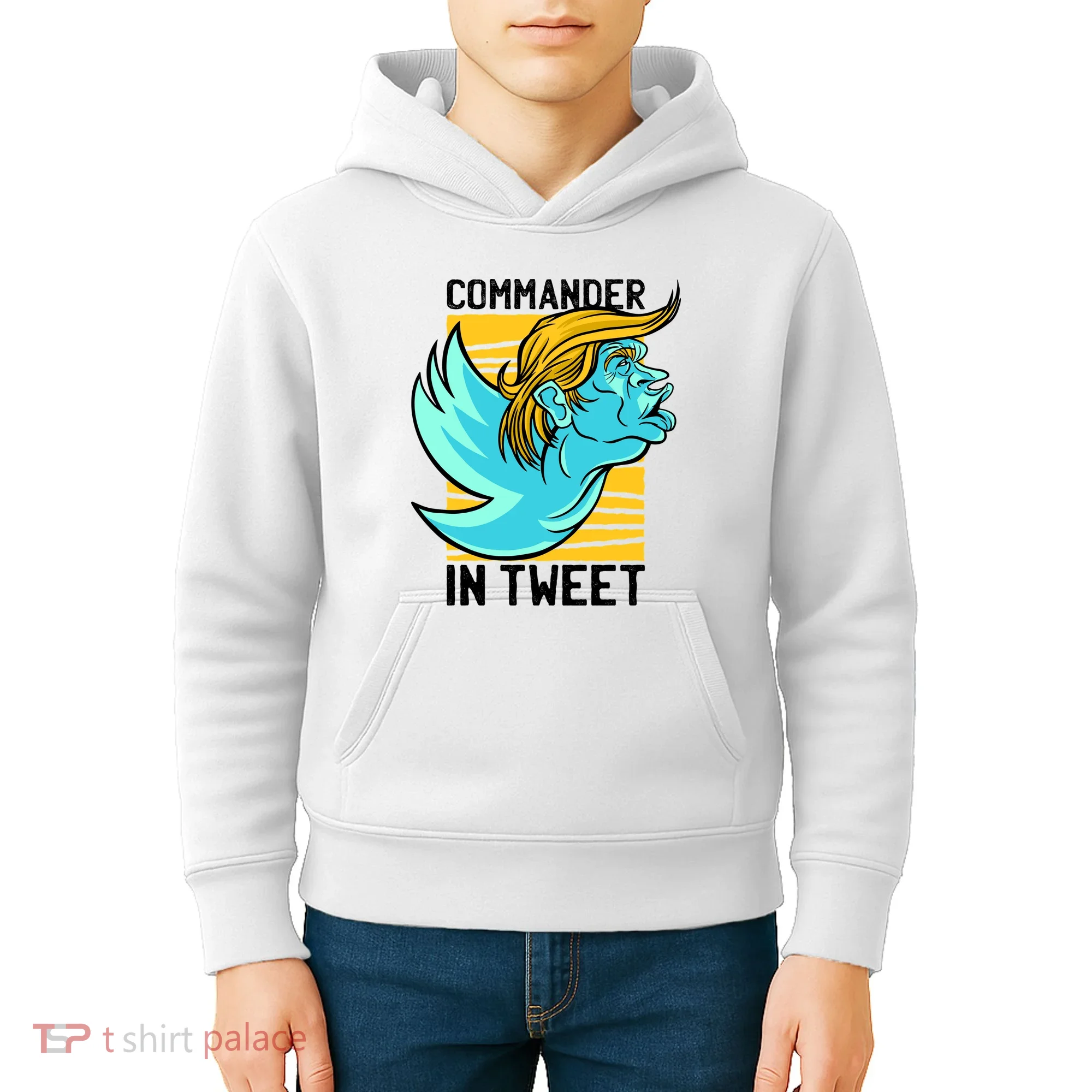 Trump Commander In Tweet Kids Hoodie