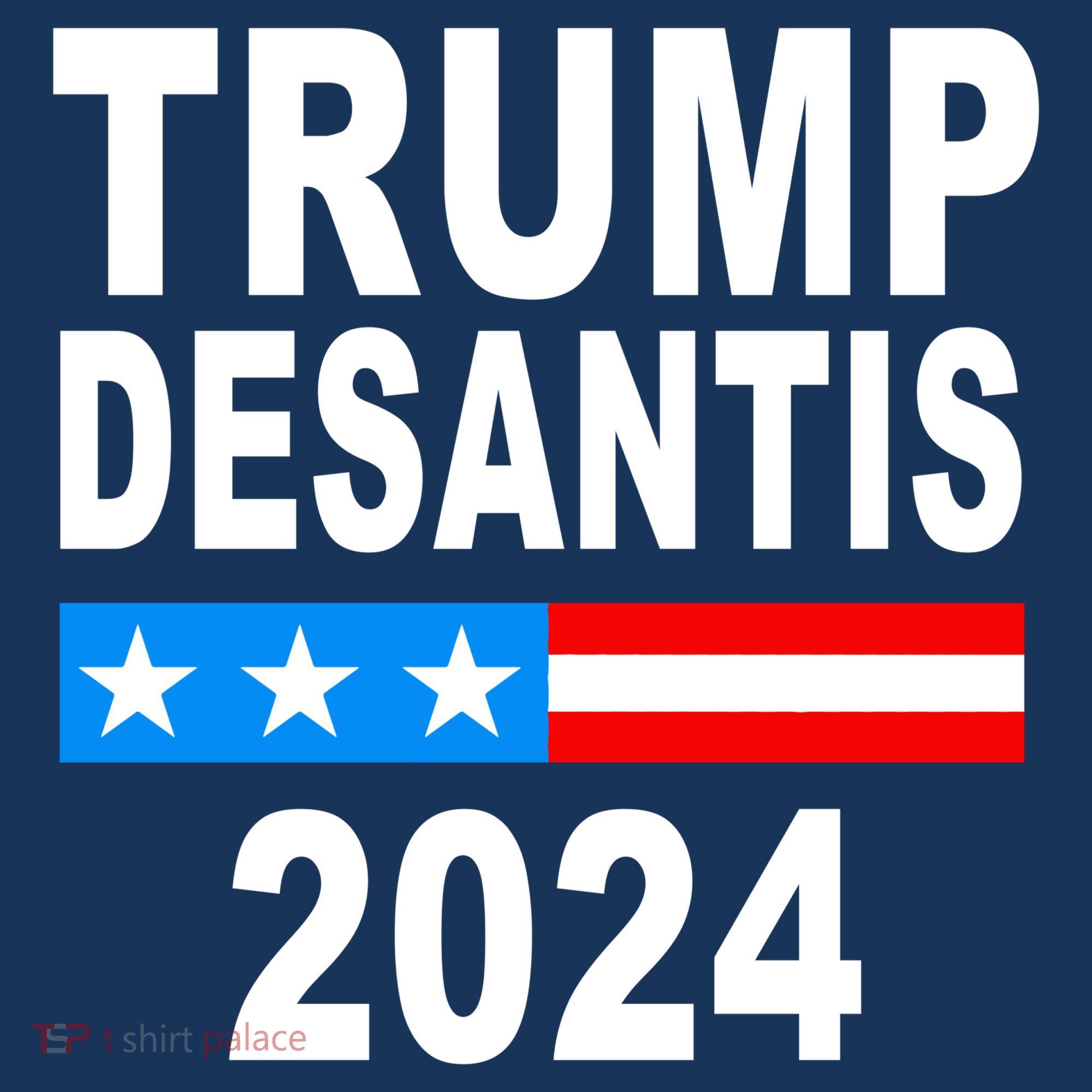 Trump Desantis 2024 US Flag Polo