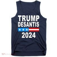 Trump Desantis 2024 US Flag Tank Top thumb 0