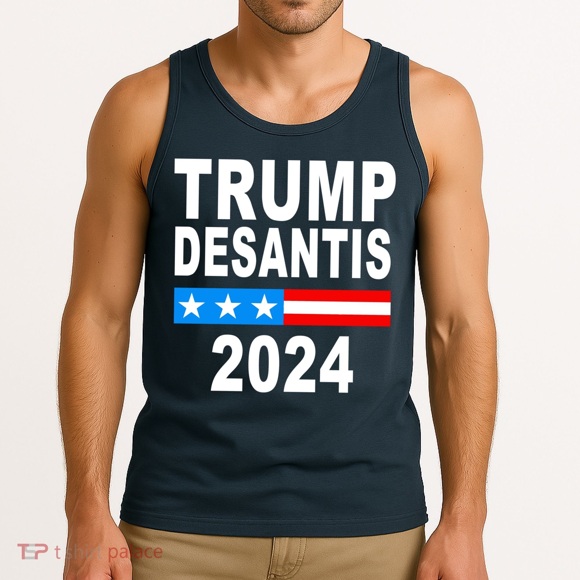 Trump Desantis 2024 US Flag Tank Top