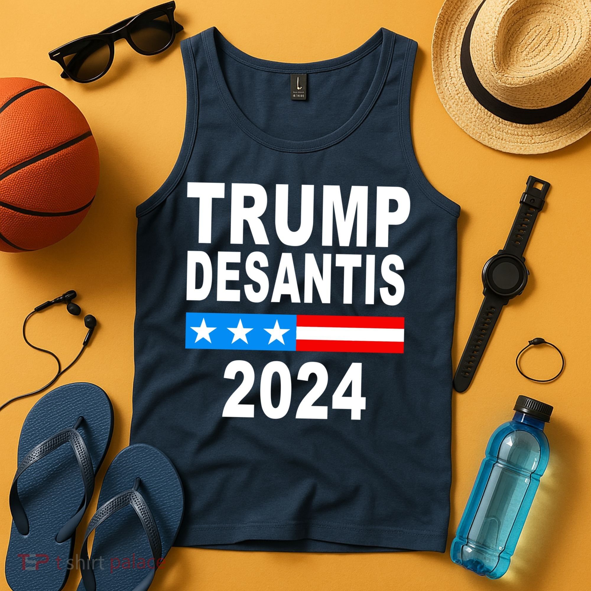 Trump Desantis 2024 US Flag Tank Top