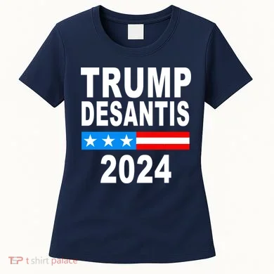 Trump Desantis 2024 US Flag Women's T-Shirt