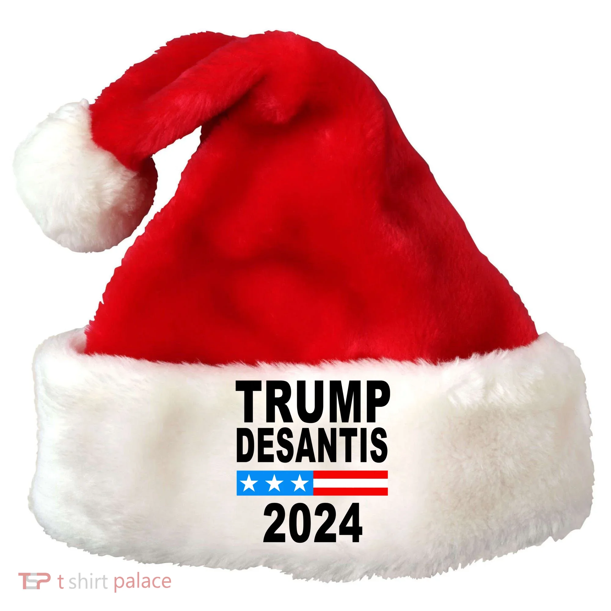 Trump Desantis 2024 US Flag Santa Hat