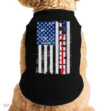 Trump Distressed USA Flag Doggie Tank