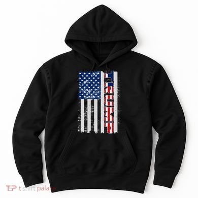 Trump Distressed USA Flag Hoodie