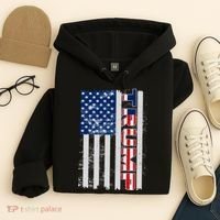 Trump Distressed USA Flag Hoodie thumb 4
