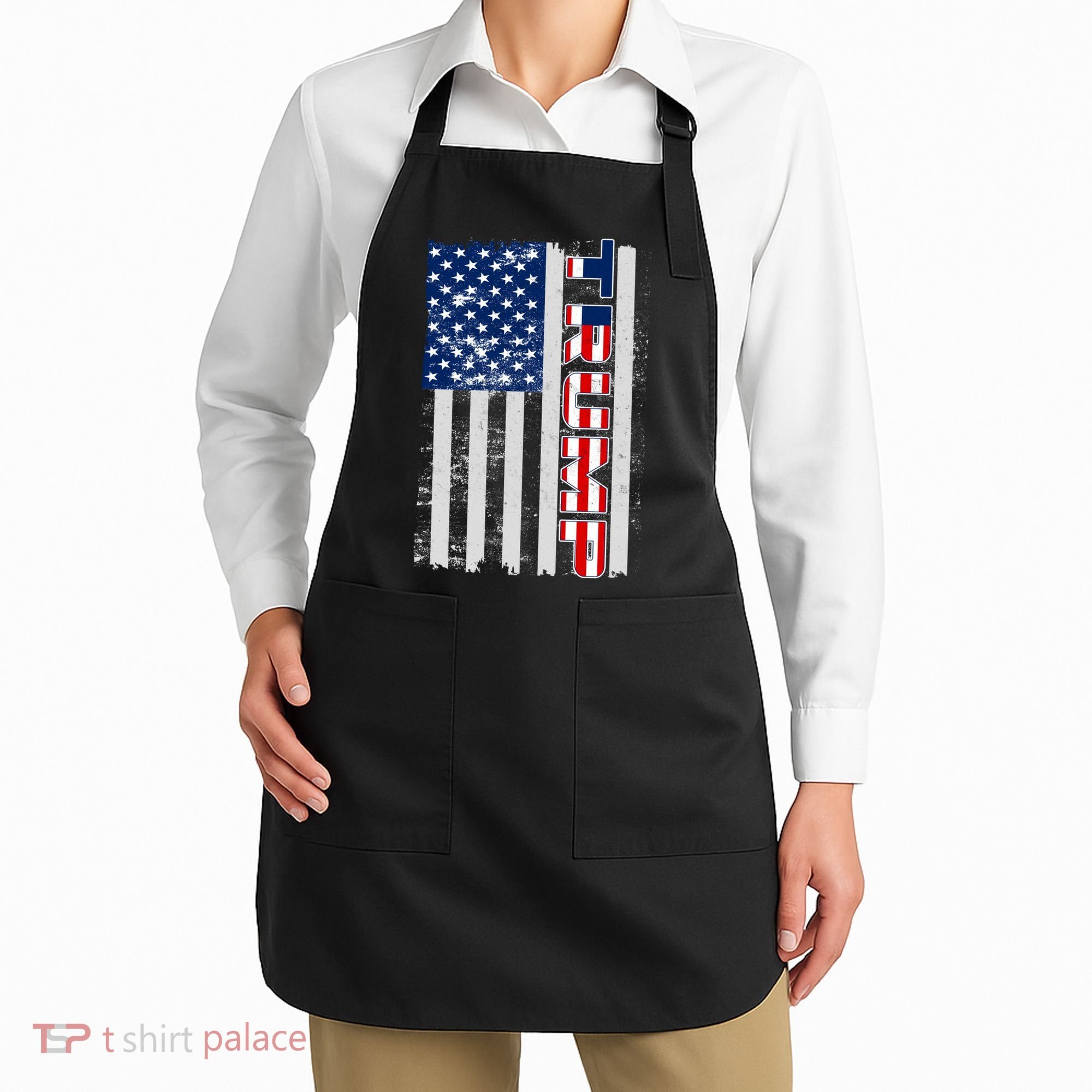 Trump Distressed USA Flag Apron