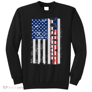 Trump Distressed USA Flag Sweatshirt