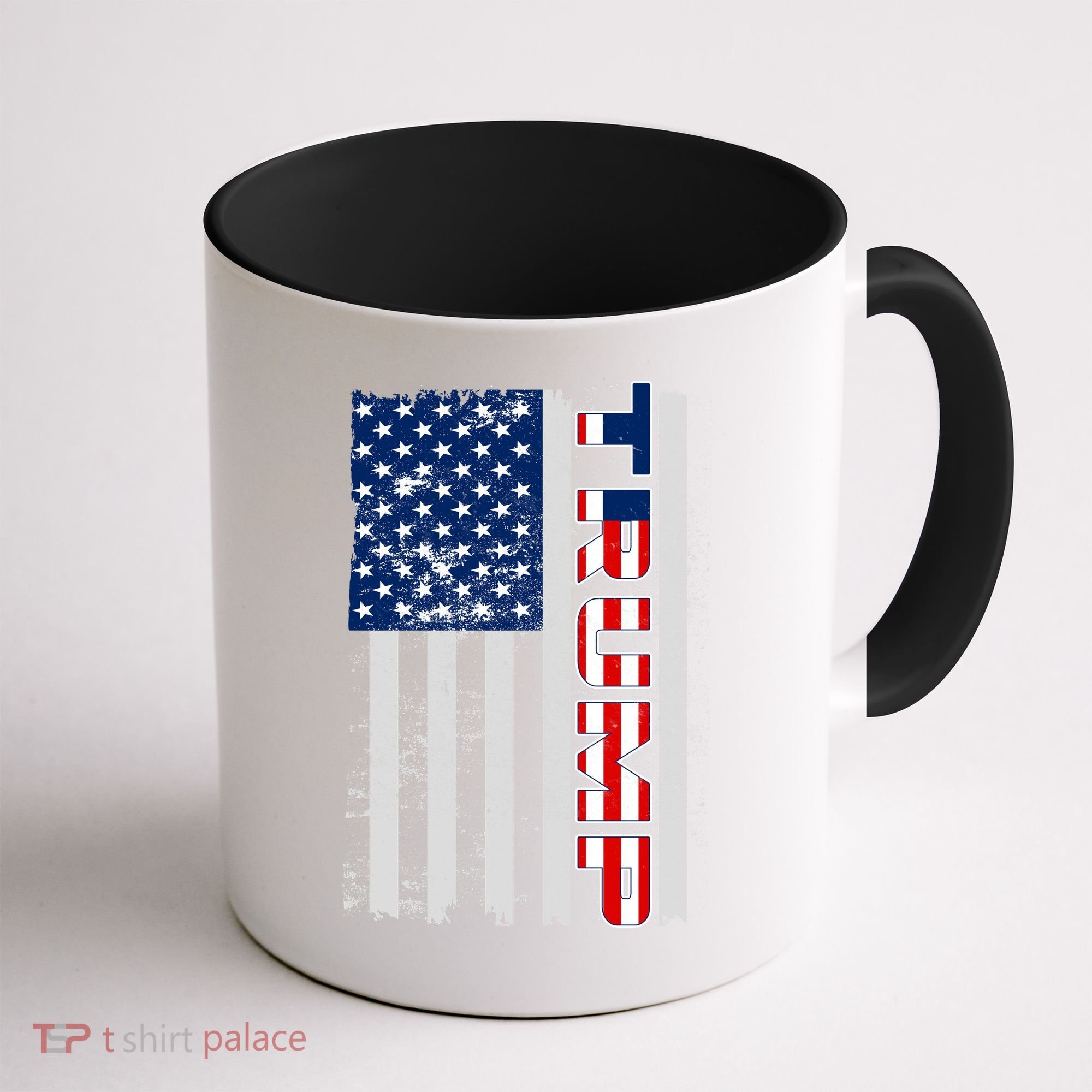 Trump Distressed USA Flag Coffee Mug