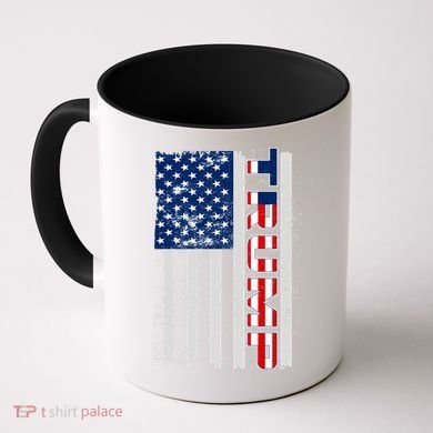 Trump Distressed USA Flag Coffee Mug