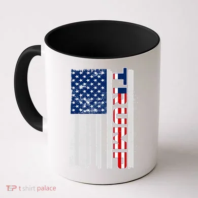 Trump Distressed USA Flag Coffee Mug