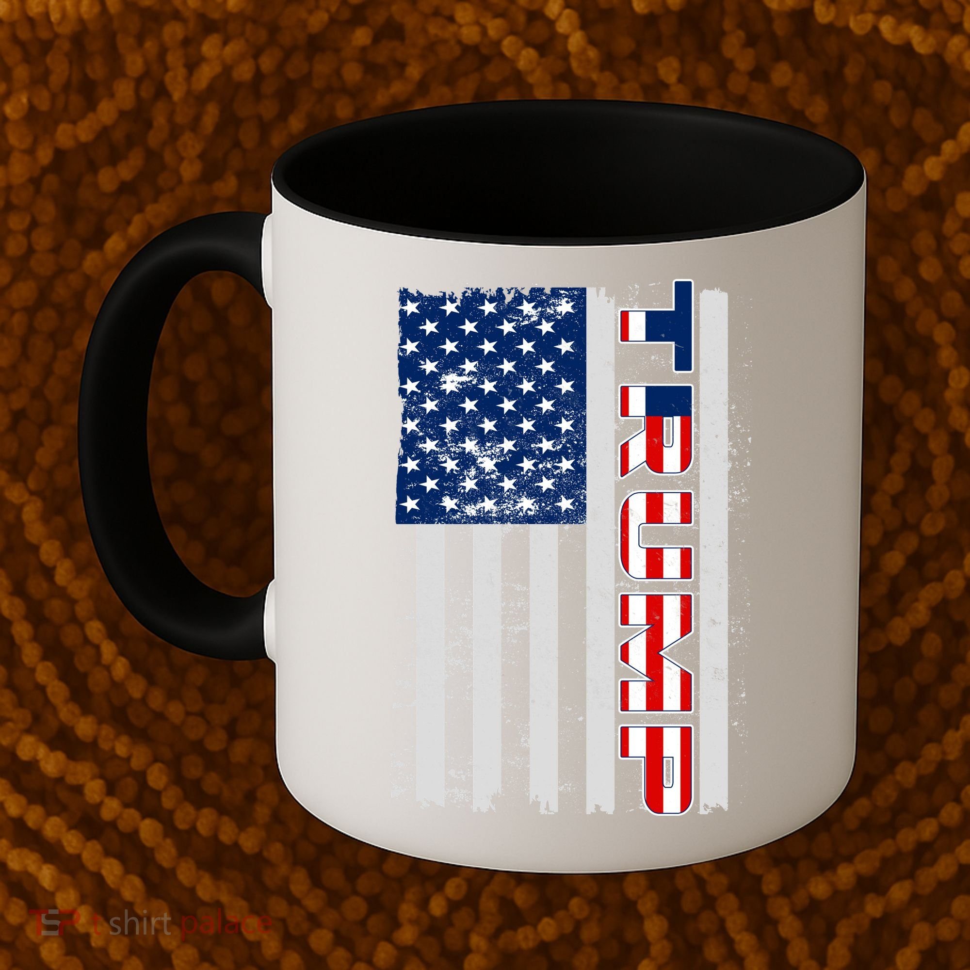 Trump Distressed USA Flag Coffee Mug