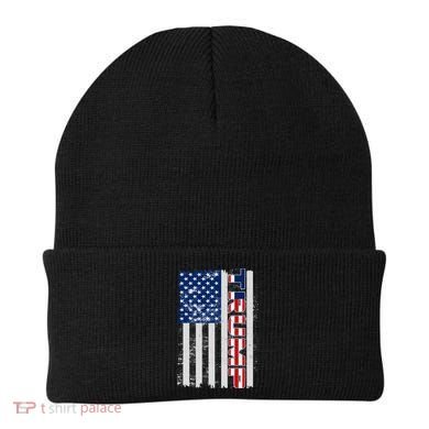 Trump Distressed USA Flag Beanie
