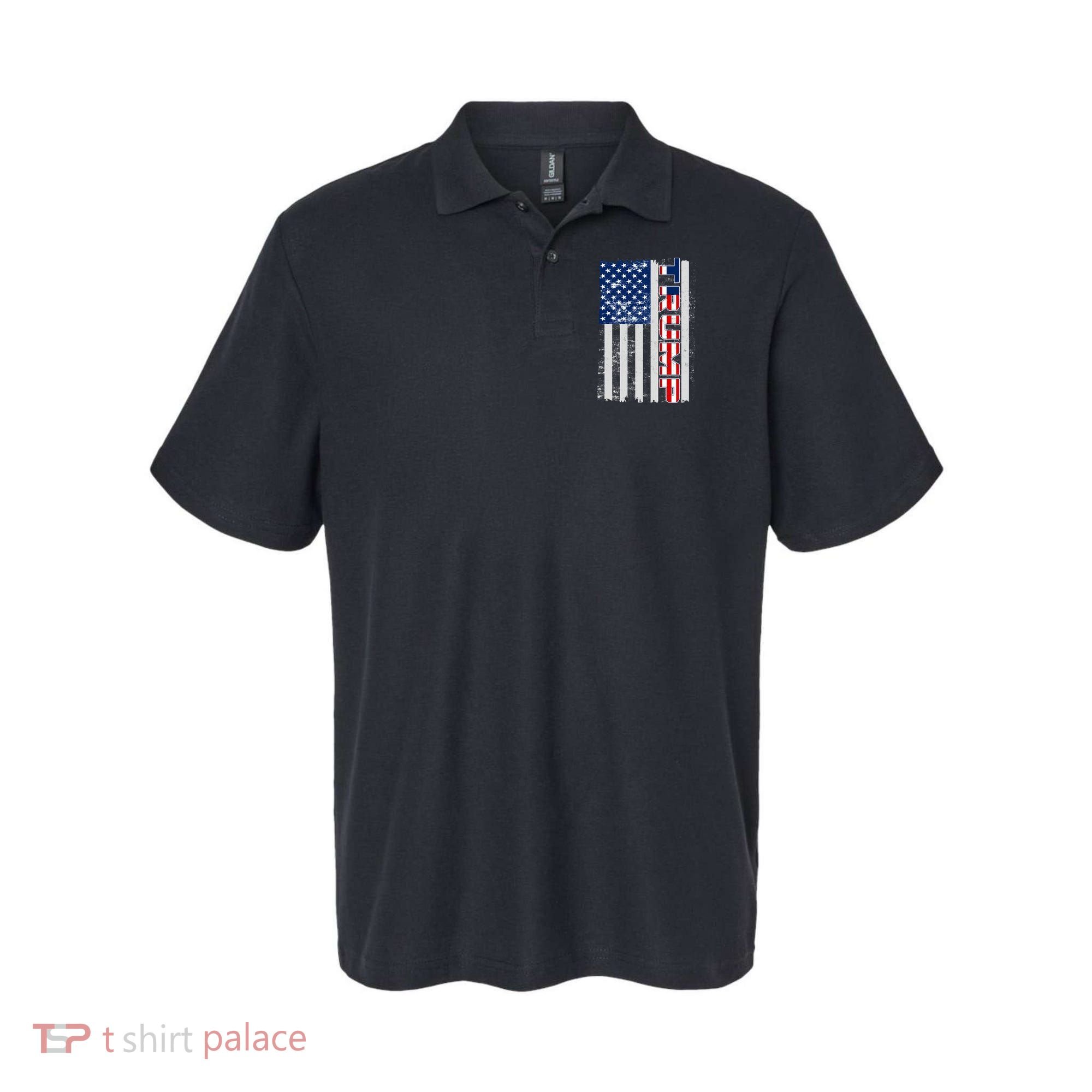 Trump Distressed USA Flag Polo