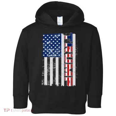 Trump Distressed USA Flag Toddler Hoodie