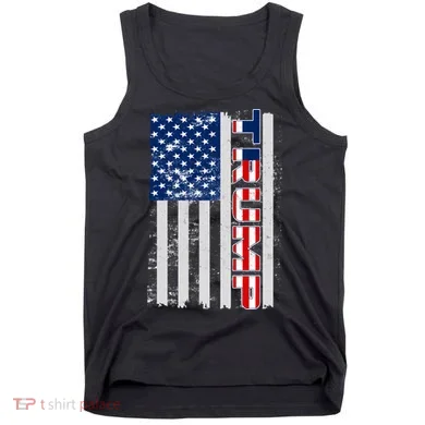 Trump Distressed USA Flag Tank Top