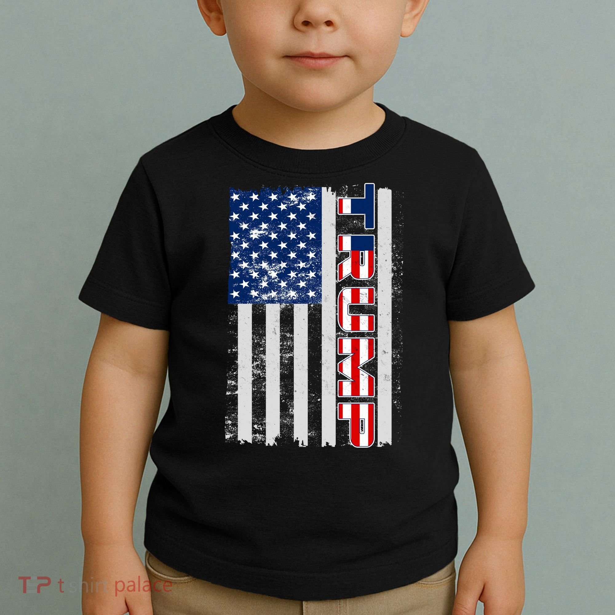 Trump Distressed USA Flag Toddler T-Shirt
