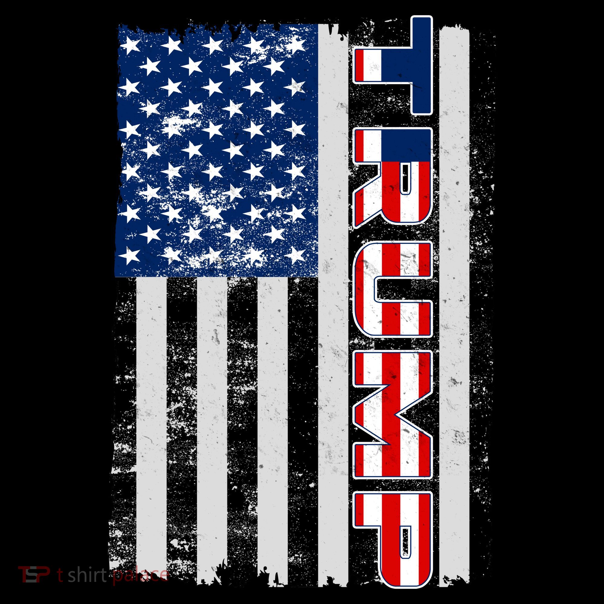 Trump Distressed USA Flag Women's Long Sleeve Shirt