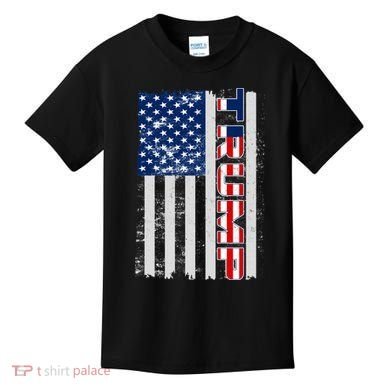Trump Distressed USA Flag Kids T-Shirt