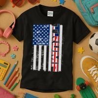 Trump Distressed USA Flag Kids T-Shirt thumb 3
