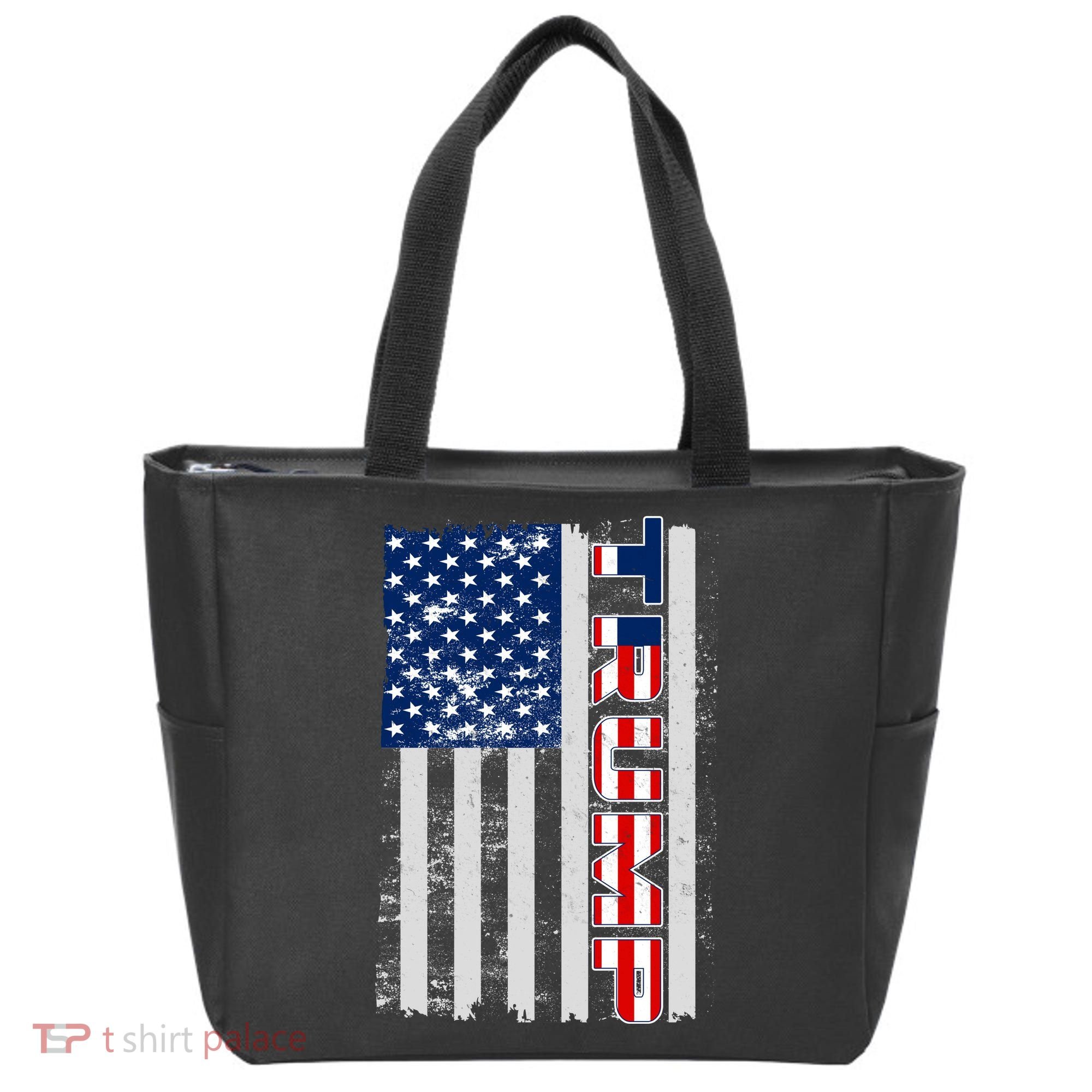 Trump Distressed USA Flag Tote Bag