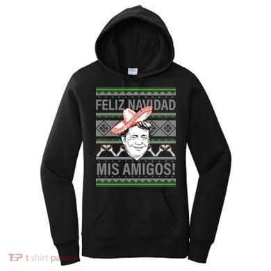 Trump Feliz Navidad Ugly Christmas Sweater Women's Hoodie