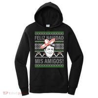 Trump Feliz Navidad Ugly Christmas Sweater Women's Hoodie thumb 0