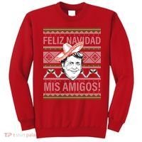 Trump Feliz Navidad Ugly Christmas Sweater Sweatshirt thumb 0