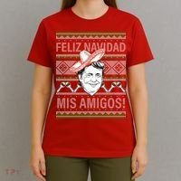 Trump Feliz Navidad Ugly Christmas Sweater T-Shirt thumb 4