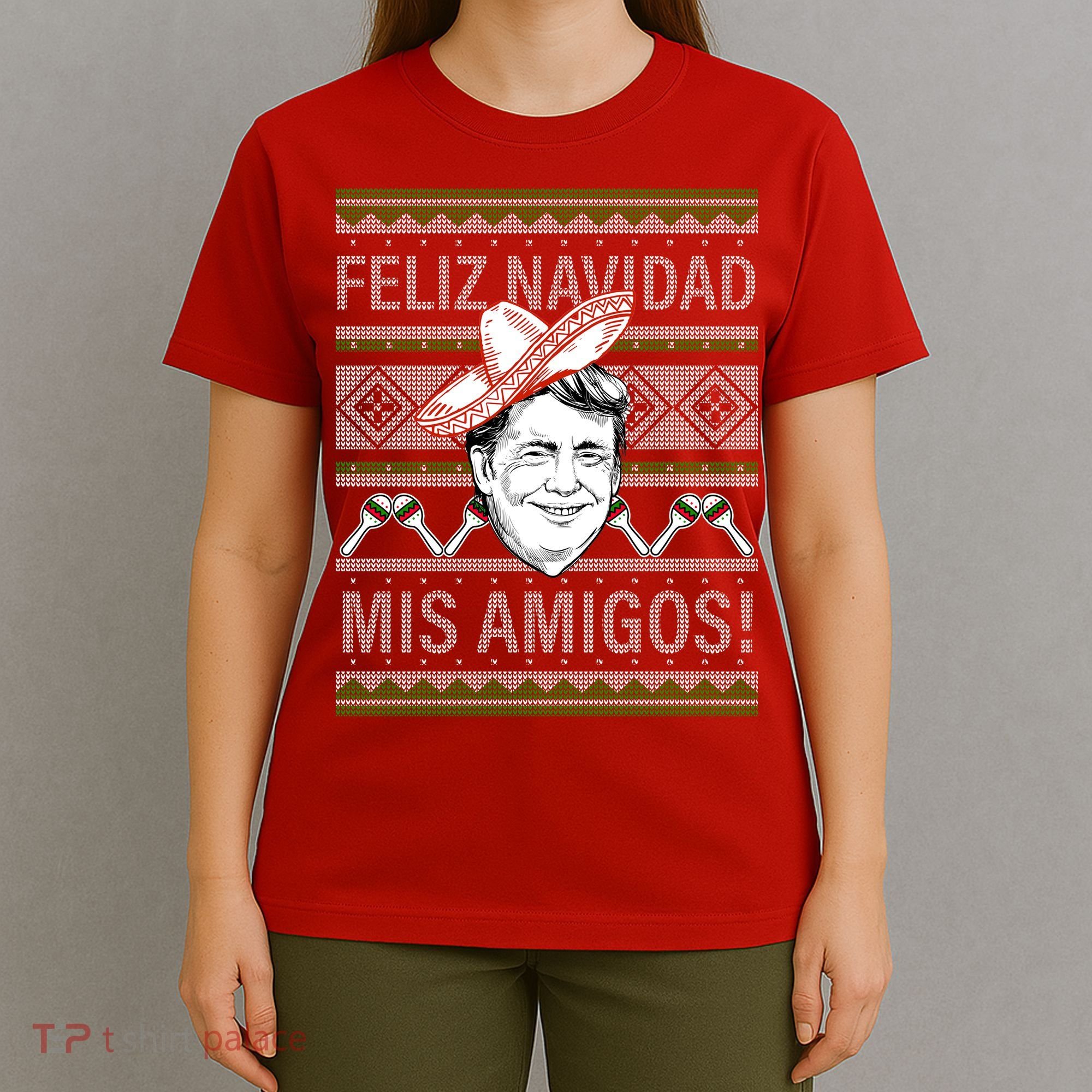 Trump Feliz Navidad Ugly Christmas Sweater T-Shirt