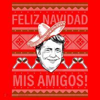 Trump Feliz Navidad Ugly Christmas Sweater T-Shirt thumb 7