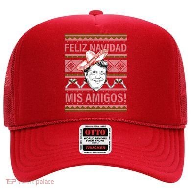 Trump Feliz Navidad Ugly Christmas Sweater Hat