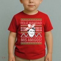 Trump Feliz Navidad Ugly Christmas Sweater Toddler T-Shirt thumb 2