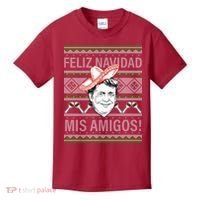 Trump Feliz Navidad Ugly Christmas Sweater Kids T-Shirt thumb 0