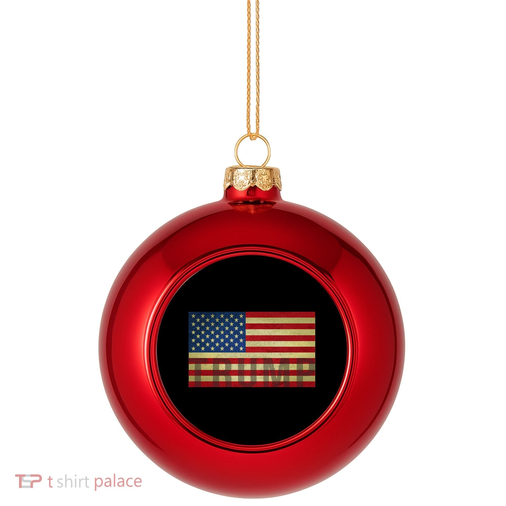 Trump For America Plastic Christmas Ball Ornament