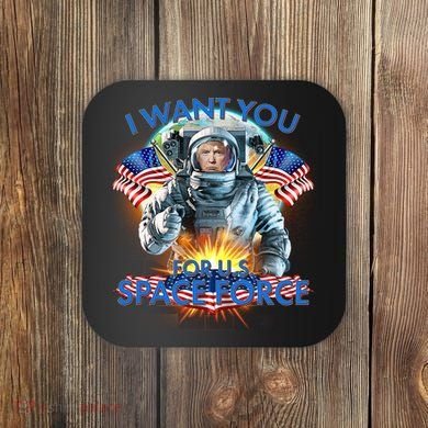 Trump I Want You For US Space Force Coaster